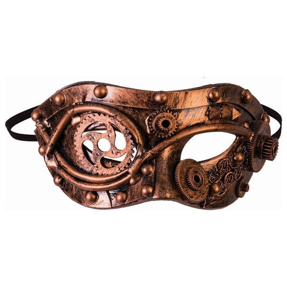Halloween Steampunk Masks with Gears Bronze