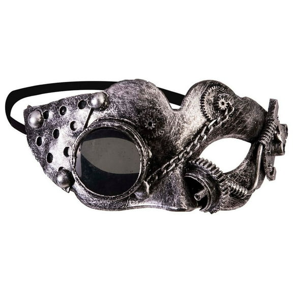 Halloween Steampunk Masks with Lens Silver