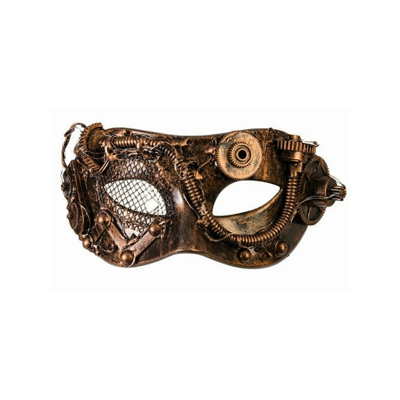 Halloween Steampunk Masks with Tubes Bronze