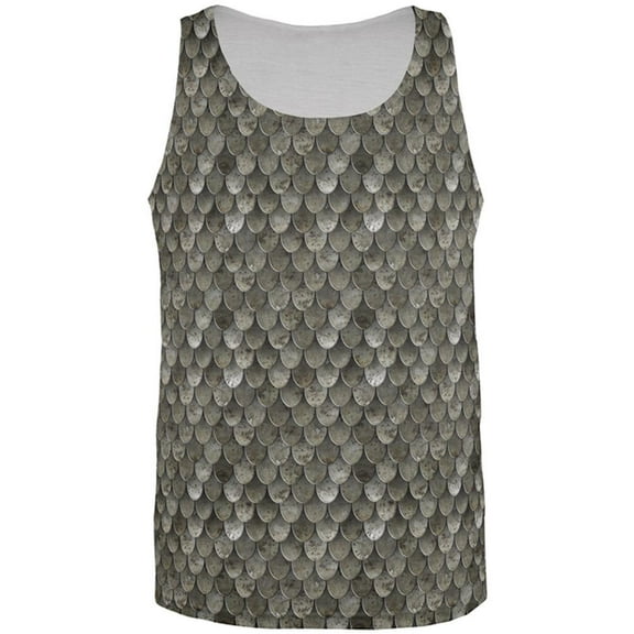 Halloween Steel Scale Armor Costume All Over Mens Tank Top Multi MD