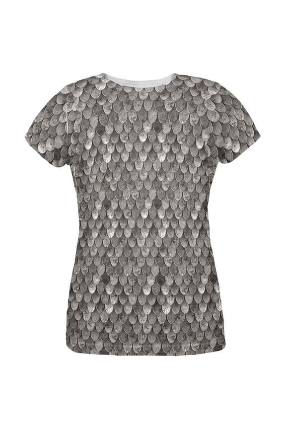 Halloween Steel Scale Armor Costume All Over Womens T-Shirt - Large