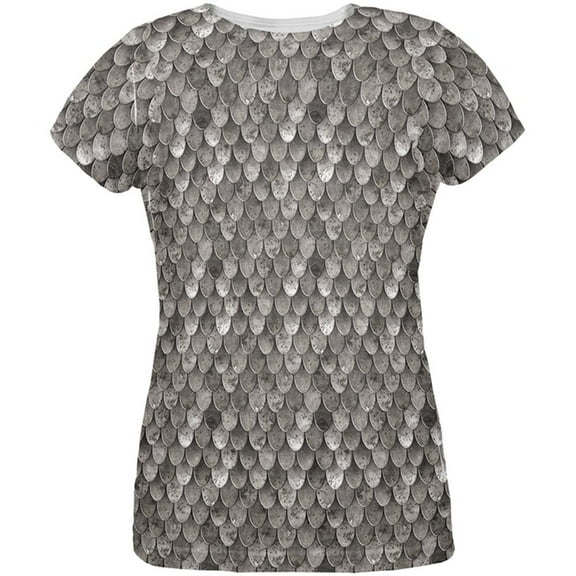 Halloween Steel Scale Armor Costume All Over Womens T-Shirt - X-Large