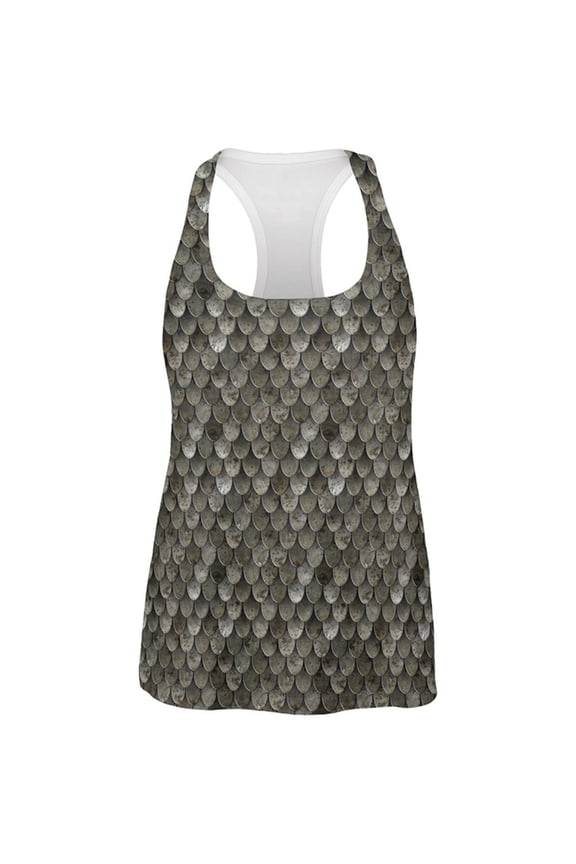 Halloween Steel Scale Armor Costume All Over Womens Work Out Tank Top Multi MD