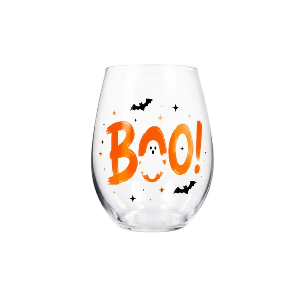 Halloween Stemless Wine Glasses, Dishwasher Safe, Made of Glass, Spooky Drinking Glasses Set, Halloween Decor Indoor