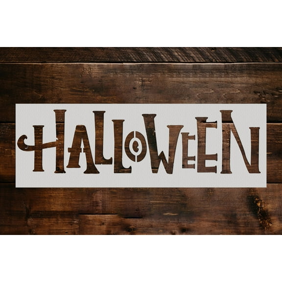 Halloween Stencil - Art and Wall Stencil (3"x9")