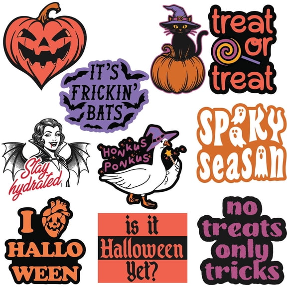 Halloween Sticker Extra Large Stickers for Adults Funny Adhesives with Memes