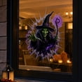 thumbnail image 1 of Halloween Stickers,Halloween Window Clings, Spooky Break Through Window Decals, Removable Witch Pumpkin Ghost Glass Stickers for Home Party Halloween Decor(Purple 30cm), 1 of 6