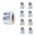 thumbnail image 1 of Halloween Stickers Holographic Glitter Ghost 500 Counts 1 Roll for Halloween Party Decoration Trick or Treat Gift Scrapbooking DIY Crafts Halloween Favors, 1 of 6