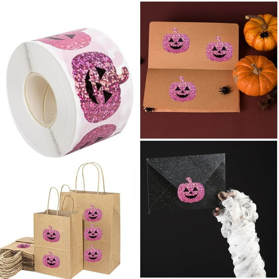 Halloween Stickers For Home Pumpkin Designs Paper Decals Party Supplies ...