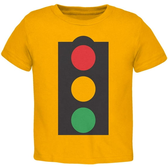 Halloween Stoplight Costume Toddler T Shirt Gold 3T