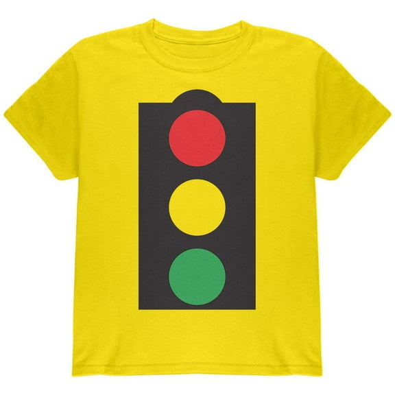 Halloween Stoplight Costume Youth T Shirt Yellow YMD