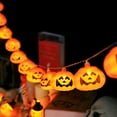 thumbnail image 1 of Halloween String Lights, 10 LED 6.56 FT Batterry Powered Pumpkin Lights, 1 of 7
