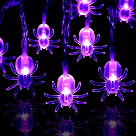 CRAZY NIGHT Halloween String Lights, 10Ft 20 LEDs Battery Operated Halloween Decoration Lights Indoor Outdoor,Spider Lights for Halloween Party Decor price history and forecast - Crazy Night StringLightA03