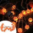 thumbnail image 1 of Halloween String Lights, 20 LED Pumpkin Decor Lights 9.8 FT with IP42 Waterproof USB-Powered for Indoor Outdoor Festival Party Decoration, 1 of 7
