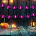 thumbnail image 1 of Halloween String Lights Battery Operated 9.84FT 30 LED Ghost String Lights,Purple Bat,Halloween Decorations Lights Indoor Outdoor Cute Halloween Party Decor, 1 of 5