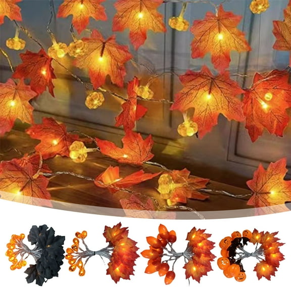 Halloween String Lights Pumpkin String Lights with 19.69FT 40 LED Orange Lights Halloween-Inspired Lighting for Camping,Patio,Fireplace & Indoor Decor