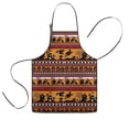 thumbnail image 1 of Halloween Stripe Scene Pattern Kids Aprons for Girls and Boys,Adjustable Neck Strap Toddler Aprons for Kids Cooking Baking, 1 of 7