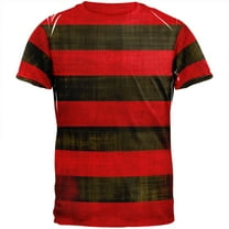 Halloween Striped and Bloody Nightmare Sweater All Over Adult T-Shirt - Small