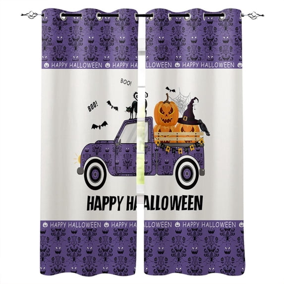 Halloween Style Grimace Window Treatments Curtains Valance Window Curtains Haunted Mansion Curtains Bedroom In