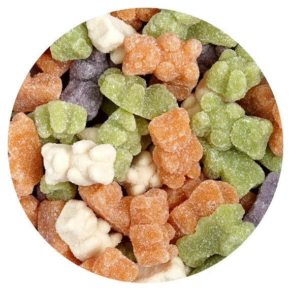 Halloween Sugared Gummy Bears, 2 Pound Bulk Bag, White, Orange, Purple & Green, Trick-Or-Treat Party Bag Fillers, Halloween Gummies