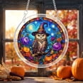 thumbnail image 1 of Halloween Sun Catcher for Window Hanging, 8 Styles Stained Glass Acrylic Puzzle Suncatcher for Windows Wall Car, Spooky House Warming Gift for Family Friends by MPOISVA, 1 of 7