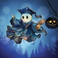 thumbnail image 1 of Halloween Suncatcher Ghost & Skull Window Hanging Decor - Spooky Skeleton Acrylic Ornament for Wall or Home, 1 of 3