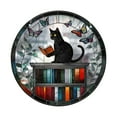 thumbnail image 1 of Halloween Suncatcher Hanging for Windows, Spooky Black Cat Crow Acrylic Suncatcher with Chain for Home, Garden, Halloween Decorations, 1 of 5