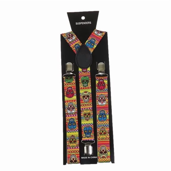 Halloween Suspender Adjustable Y shape Joker Clown Print Adult Suspenders Skull Bone Straps For Mens Fashion Cosplay Accessories