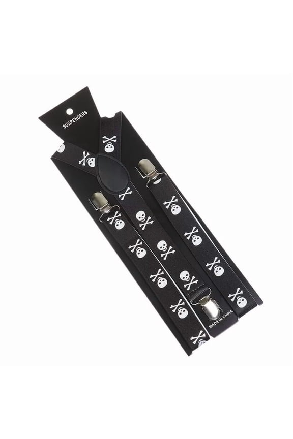 Halloween Suspender Adjustable Y shape Joker Clown Print Adult Suspenders Skull Bone Straps For Mens Fashion Cosplay Accessories