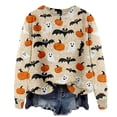 thumbnail image 1 of Halloween Sweaters For Women Autumn Winter Halloween Printed Pullover Top Long Sleeve Crewneck Oversized Sweatshirt High-Quality Looped Pile Fabric Perfect For Casual Daily Outfits Women Sweaters, 1 of 9