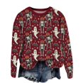 thumbnail image 1 of Halloween Sweaters For Women Autumn Winter Halloween Printed Pullover Top Long Sleeve Crewneck Oversized Sweatshirt High-Quality Looped Pile Fabric Perfect For Casual Daily Outfits Women Sweaters, 1 of 6