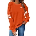 thumbnail image 1 of Halloween Sweaters For Women Cute Fall Oversized Crewneck Graphic Long Sleeve Funny Pullover Halloween Sweatshirt With Cat Prints Soft Polyester Perfect For Fall Festivities Women Sweaters, 1 of 4