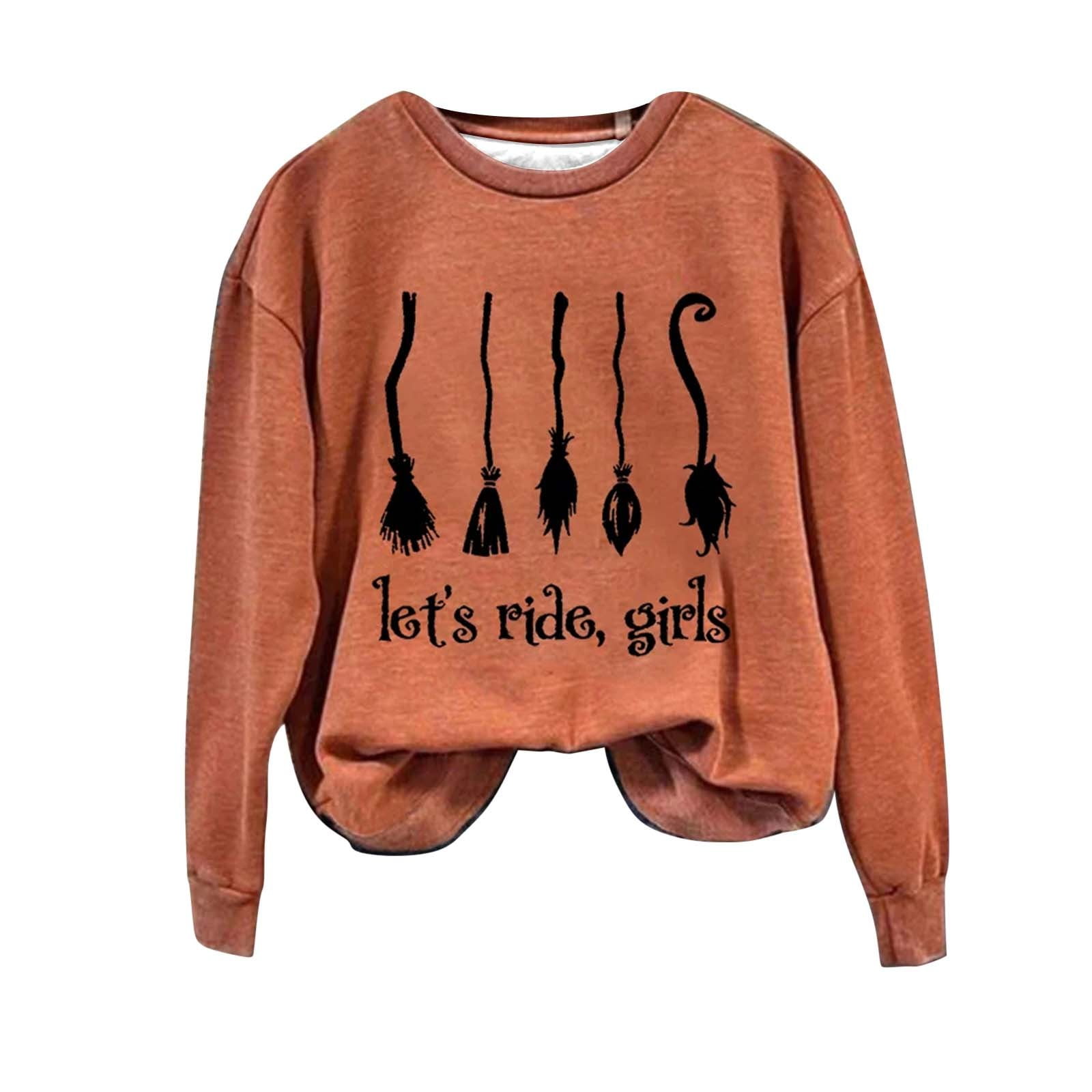Women's Halloween Sweatshirt Pullover Polyester Witch Halloween Print