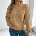 thumbnail image 1 of Halloween Sweaters For Women Plus Size Hollow Out Pumpkin Graphic Knit Long Sleeve Sweatshirt Crew Neck Lounge Funny Tops 2025 Fall Winter Holiday Trendy Sweater, 1 of 8