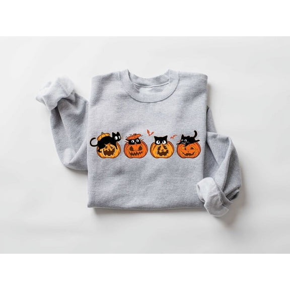 Halloween Sweatshirt,Cat Sweatshirt,Ghost Shirt,Halloween Sweater,Cool Halloween Cat Shirt,Cat Lover Tshirt,Black Cat Shirt,2023 Spooky Seas