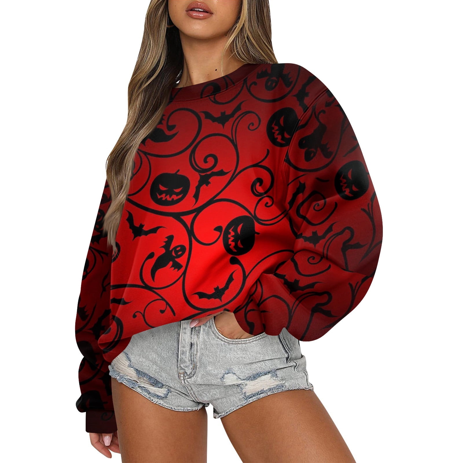 Halloween Sweatshirt,Halloween Costumes,Halloween,Women Autumn Winter