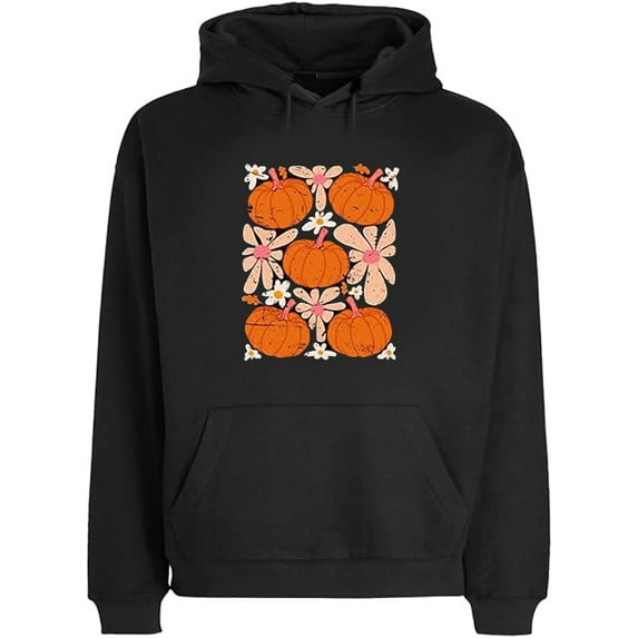 Halloween Sweatshirt Spoof Pumpkin Lights Printed Pattern Pullover Hoodie sizes XS-4XL