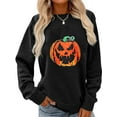 thumbnail image 1 of Halloween Sweatshirt Women Pumpkin Print Sweatshirt Funny Fall Pullover Tops, 1 of 4
