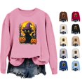 thumbnail image 1 of Halloween Sweatshirt for Women Crewneck Sweatshirt with Soft Cozy Interior in Comfort for Women Apparel Light Pink M, 1 of 3