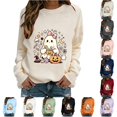 thumbnail image 1 of Halloween Sweatshirt for Women Sweatshirt Casual Wear with Long Sleeve Crewneck for Autumn and Winter Comfort Khaki XL, 1 of 4