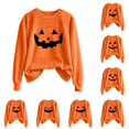 thumbnail image 1 of Halloween Sweatshirt for Women Timeless Womens Hoodless Sweatshirt Casual Letter Crew Neck for Comfort and Seasonal Style in Fall and Winter Black XL, 1 of 4