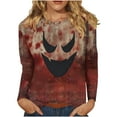 thumbnail image 1 of Halloween Sweatshirts Clearance Sweatshirts for Women Loose Fit Crewneck Sweatshirts Long Sleeve Sweater Womens Tops Casual 2024 Women's Fashion Tees Round Neck T Shirt Retro Print Shirt, 1 of 4