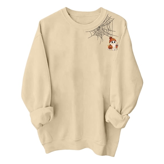 Halloween Sweatshirts for Women Halloween Costumes for Women Halloween Tops for Women Pullover Sweaters Crew Neck Sweatshirts Women Oversized Sweatshirt for Women Fall Sweaters for Women