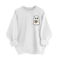 thumbnail image 1 of Halloween Sweatshirts Women Oversized Lightweight Ghost Shirt Fall Holiday Tops, 1 of 5