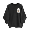 thumbnail image 1 of Halloween Sweatshirts Women Oversized Lightweight Ghost Shirt Fall Holiday Tops, 1 of 5