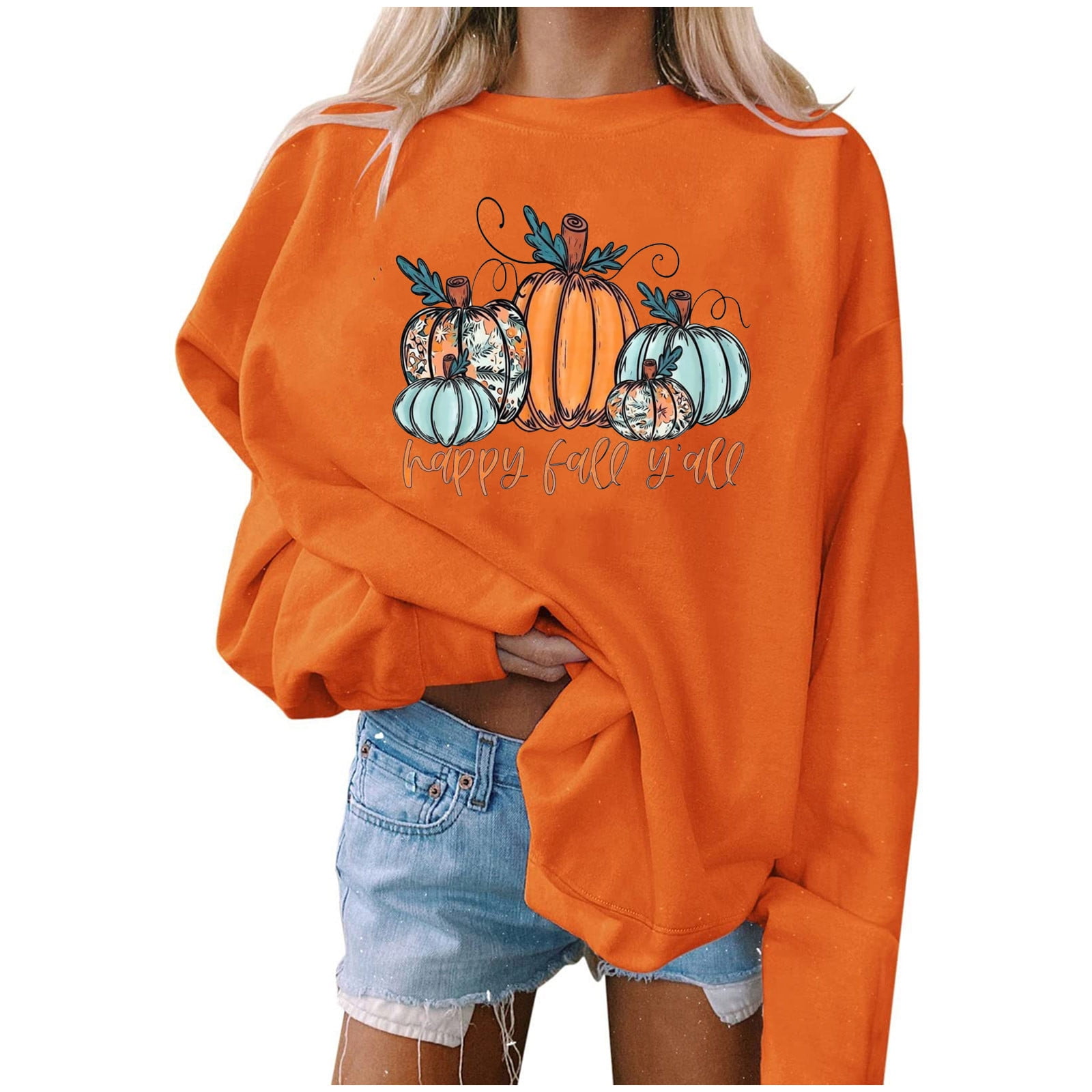 Pumpkin sweatshirt womens hot sale