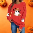thumbnail image 1 of Halloween Sweatshirts Women Sweatshirt Shirt Spooky Season Witch Pullover Top, 1 of 7