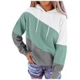 thumbnail image 1 of Halloween Sweatshirts for Women Winter Fall Relaxed Fit Hooded Long Sleeve Puff Drop Shoulder Drawstring Graphic Hoodie Cotton Hoodies Hoodie(Light Green,M), 1 of 6