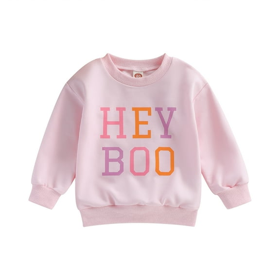 Halloween Sweatshirts for Girls 12 18 24M 3 4T Toddler Long Sleeve Crewneck Letter Pumpkin Print Pullover Tops