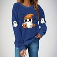thumbnail image 1 of Halloween Sweatshirts for Women Cute Ghost Pumpkin Graphic Pullover Cozy Spooky Crewneck Fall Casual Long Sleeve Top, 1 of 4